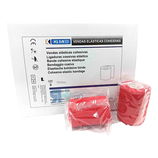 Venda elástica cohesiva KLMED 5cm x 4,5m caja de 24 unidades