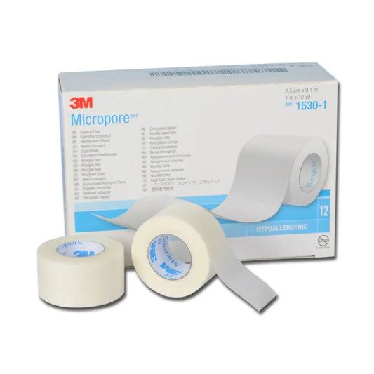 Esparadrapo 3M Micropore 2,5cm x 9,1m (12 unidades)