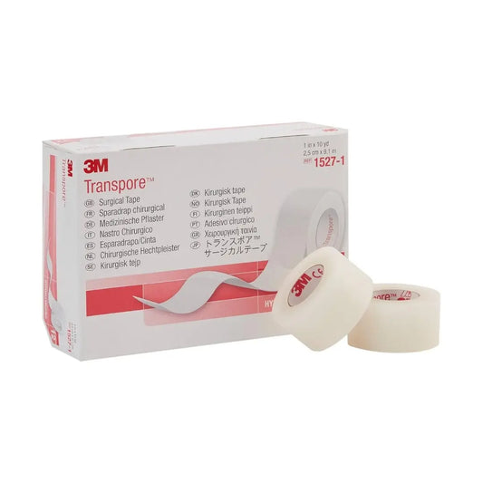 Esparadrapo 3M Transpore 2,5cm x 9,1m (12 unidades)