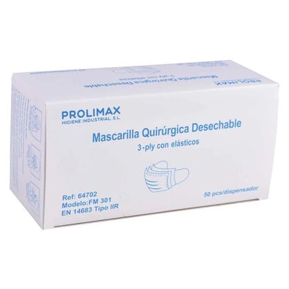 Mascarilla quirurgica 2r IIR (50 unidades)