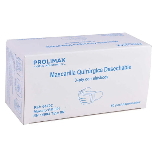 Mascarilla quirurgica 2r IIR (50 unidades)