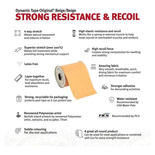 Dynamic Tape - Tattoo Beige 5cm x 5m (unidad)