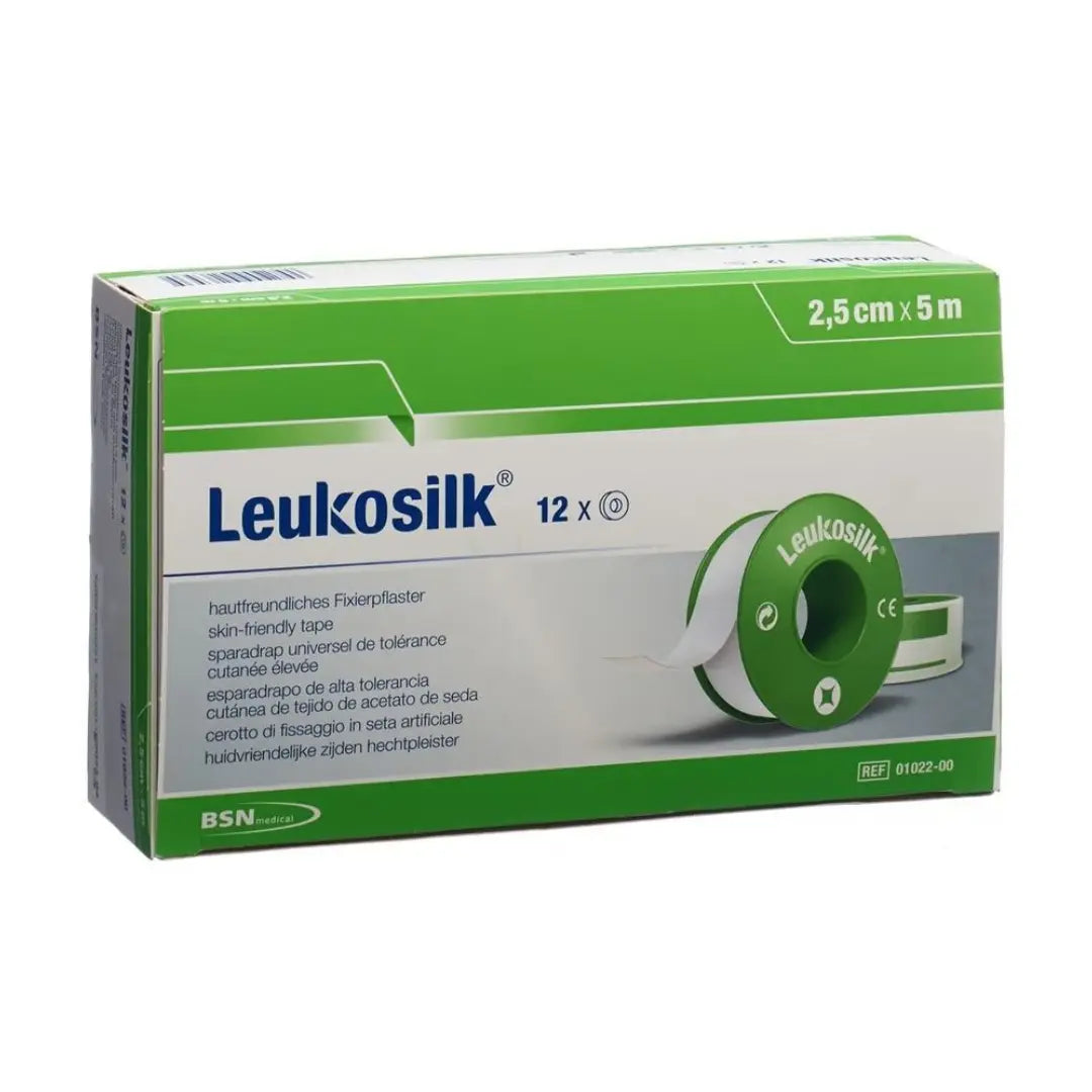 Leukosilk 2,5cm x 5m (12 unidades)
