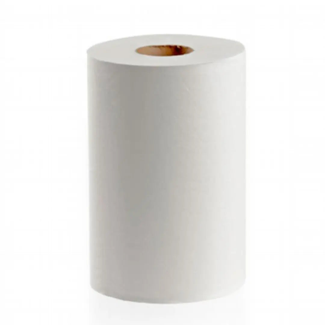 Rollo de papel secamanos mini mecha liso de 2 capas
