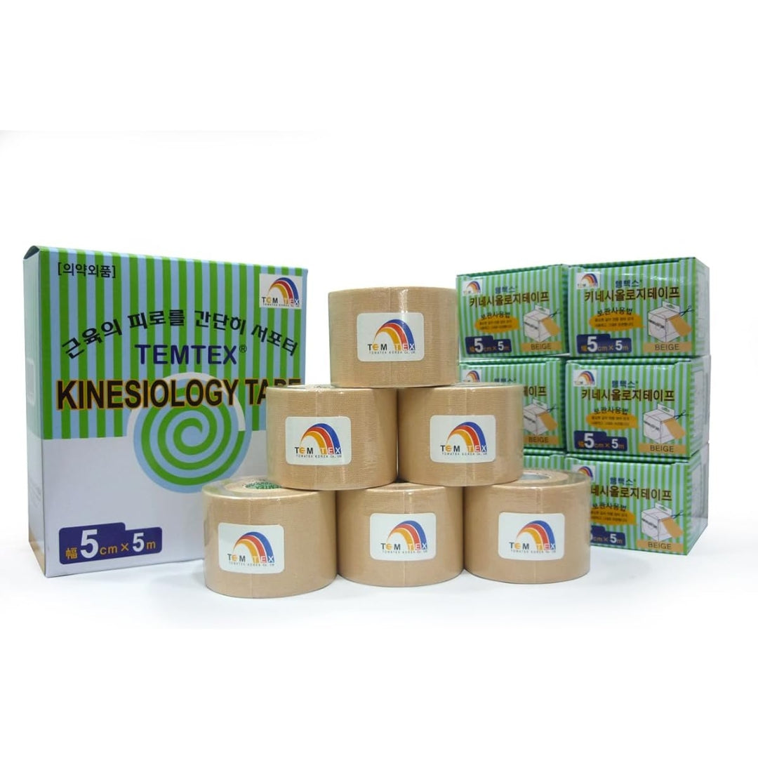 Temtex Kinesio Tape beige 6 pack 5m x 5cm Kinemarket