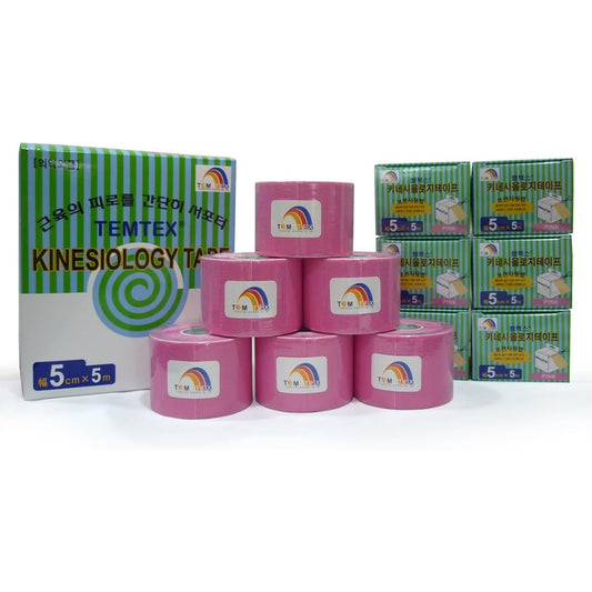 Temtex Kinesio Tape rosa rose 6 pack 5m x 5cm Kinemarket